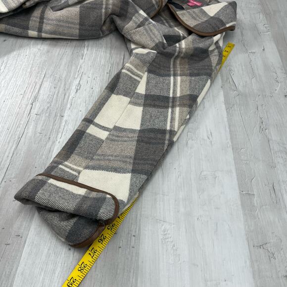Woman Within Gray Black White Plaid Lined Button Up Winter Jacket Coat 18W - Picture 13 of 13